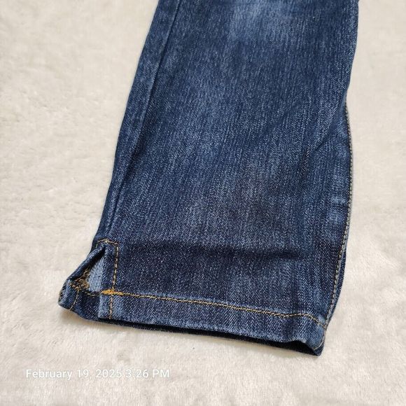 Boston Proper Jeans Women's Size 4 Blue Elastic Waist Cropped 5 Pocket Design - Picture 6 of 9
